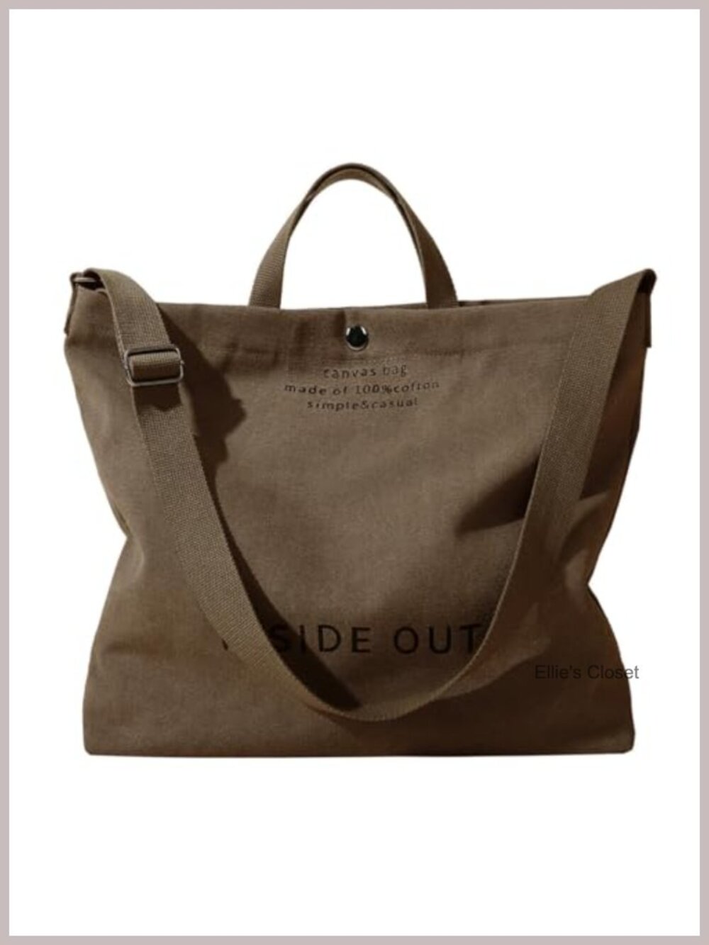 Large Canvas Tote Handbag Shoulder Crossbody Work Bag Top Handle